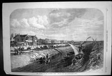 Original Old Antique Print