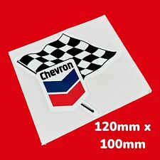 Chevron Team Crossed Flag Racing Rally Classic Vintage Vinyl Sticker Ford RS Car