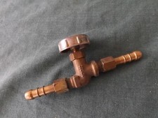 In line brass fuel tap Gas tap flow control  1/4 8mm