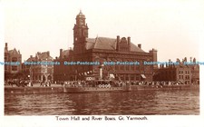 R445845 Town Hall and River Boats Gt Yarmouth A and S Yallop