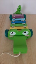 Wooden Crocodile Xylophone from Chad Valley 12" Length Colourful Chunky