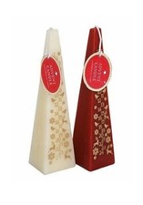 20cm Pyramid Count Down To Xmas Christmas By Advent Wax Candle With Gold Print