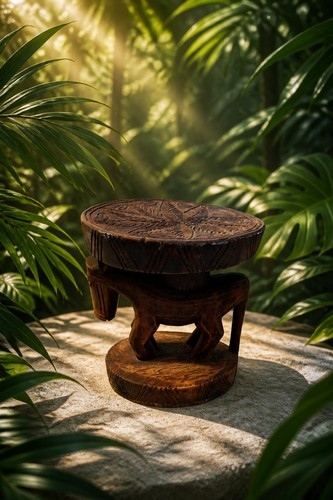 African dogon stool - african,