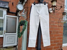 Boden Size 6R Ivory Tipping Richmond 7/8Trousers-WM453-ST2