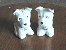 Procelain Dog Salt & Pepper