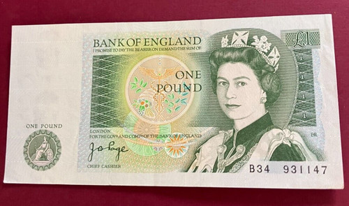 One pound note bank england - note,