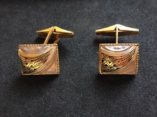 Vintage Cufflinks Damascene