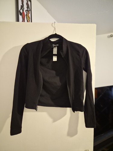 Plain black ladies - zip, fleece