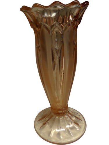 Vintage pink glass - glass, fluted