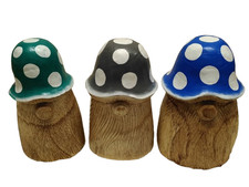 Freestanding Gonk Gnome Mushroom Fair Trade Wooden Ornament Eco Home Garden Gift