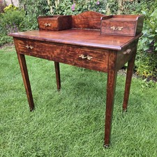 Antique Mahogany Small Desk Drawers Ladies 