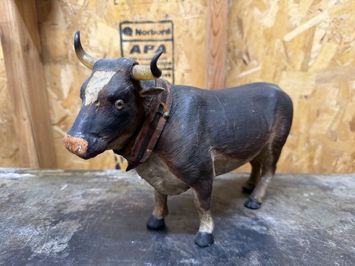 Vintage paper mache - vintage, steer
