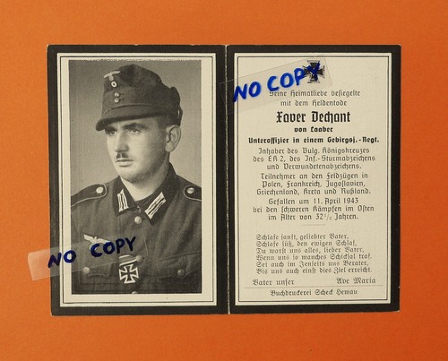 Ww2 german death - ~, nco