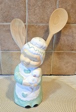 Vintage Ceramic Chef Kitchen Utensil Holder Late 1970’s-1980’s small