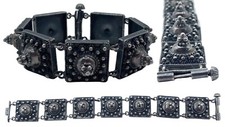 Antique Shumlaylat Jewish Yemeni High Grade Blackened Silver Bracelet