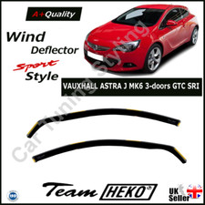VAUXHALL ASTRA J MK6 3-door GTC SRI 2010-2015 2-pc Wind Deflectors HEKO Tinted