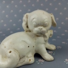 Pekingese Dog glazed antique