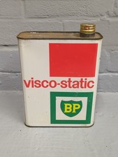 Vintage French BP Visco-Static 10W30 Oil Can / Tin 2 Litres Unopened Full (BP8)
