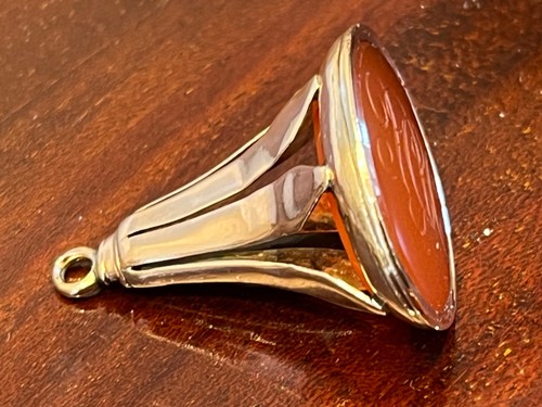 Georgian gold carnelian fob