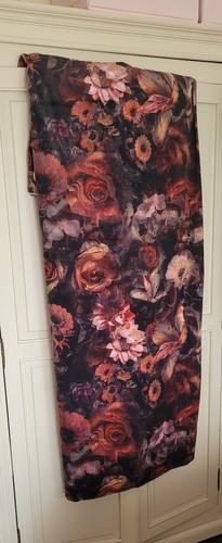 Dunelm velour floral eyelet