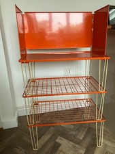 Vintage Hago Model 386 Metal Folding Camp Kitchen Retro Glamping Stove Table 70s
