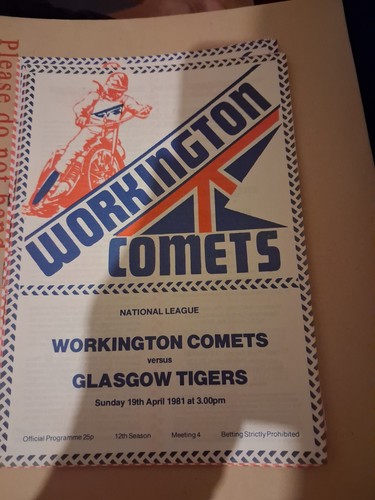 Workington comets programmes - comets,