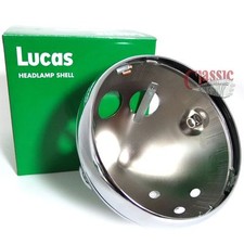 Lucas 7'' Inch Headlamp Shell & Rim To Fit Triumph T140