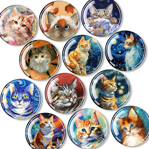 Pcs fridge magnets cat - 12, magnets,