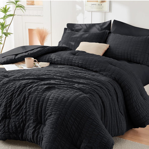 Black queen comforter set - queen,