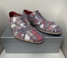 Vivienne Westwood Mens Cambridge Luxury Tartan Shoes In Red Size IT 43