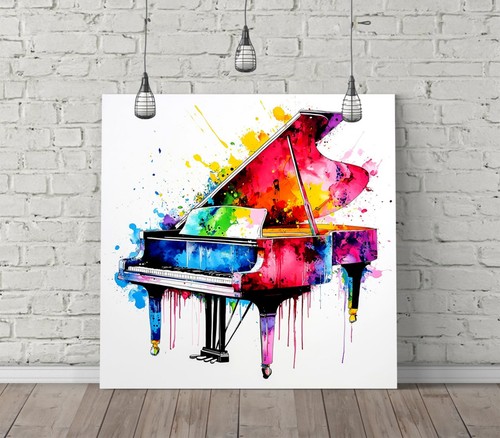 Grand piano rainbow splash - grand,