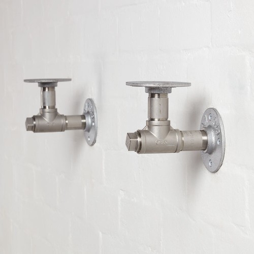 Industrial pipe shelf brackets - pipe,
