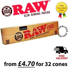 Raw Classic King Size Mega Pack 32 Cones - Pre Rolled Rolling Papers