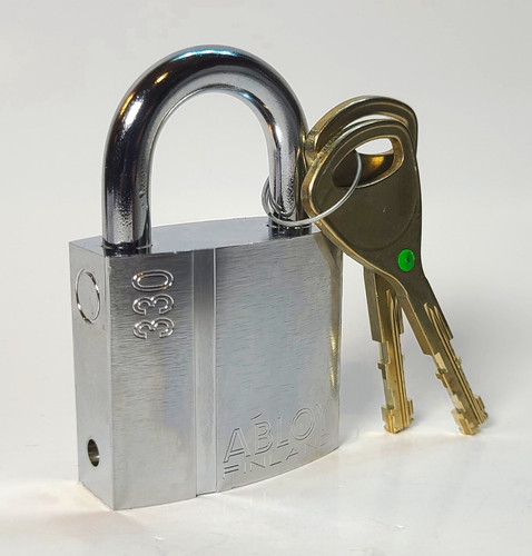 Abloy 330 keyed padlock silver - 330,