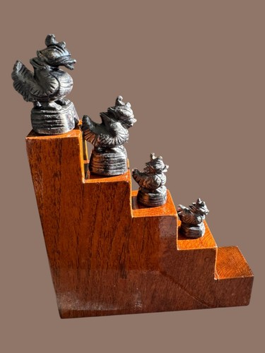 Four burmese cast bronze - burmese,