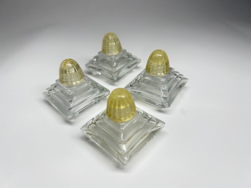 Art deco glass pyramid - art, salt