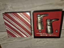 Vintage Grenadier Silversmiths Silver Plated Riding Boot Drink Measures ~ Boxed