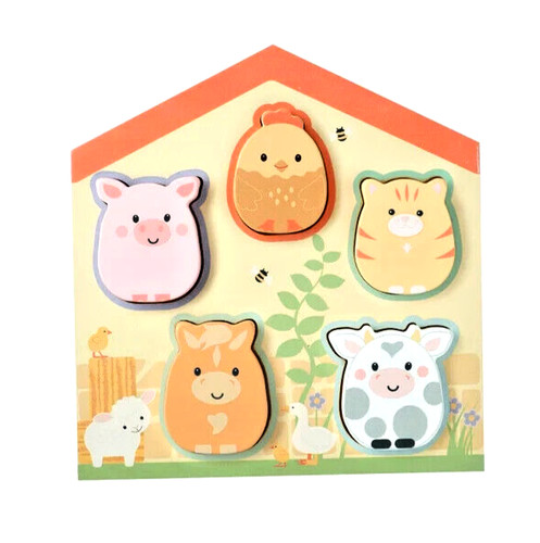 Farmyard barn wooden puzzle - farmyard,
