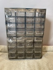 Vintage Multi Drawer storage unit x2 16 draws each 32 total hard plastic