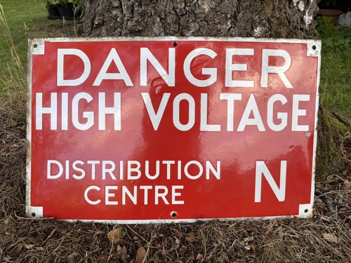 Vintage military enamel sign - vintage,