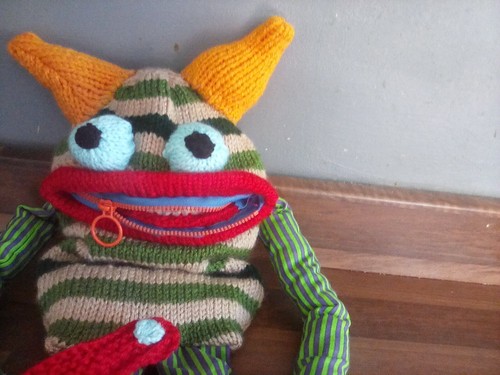Handmade worry support monster - support,