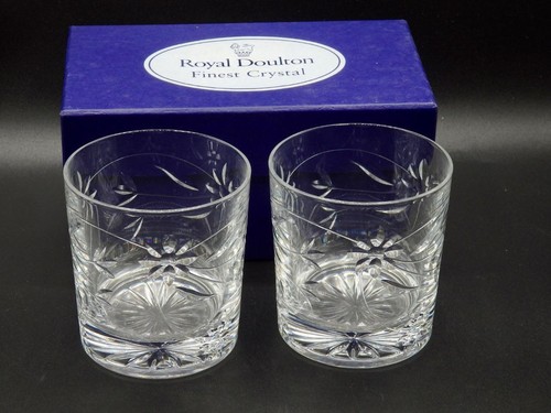 Pair royal doulton crystal - of,