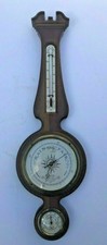 Vintage Airguide Mahogany Weather Station Thermometer Barometer Hygrometer Banjo