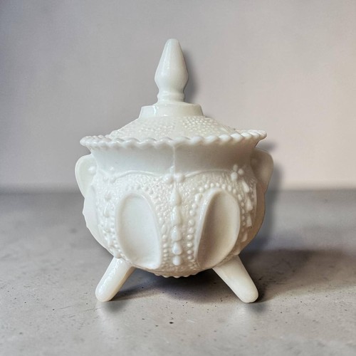 Vintage milk glass gypsy pot - gypsy,