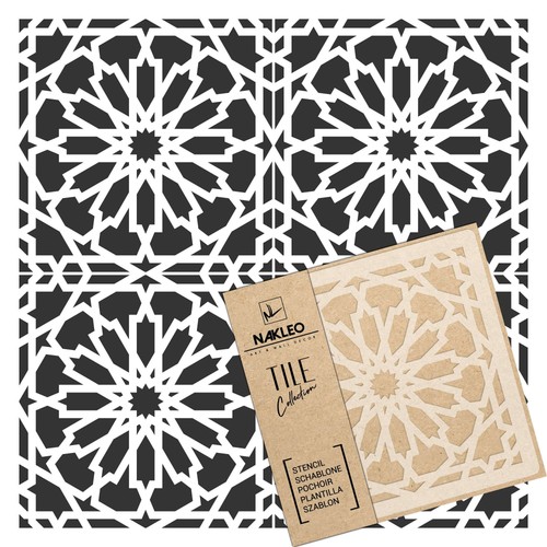 Reusable plastic tile stencil - reusable,