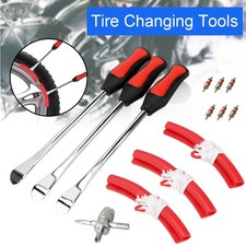 Motorcycle Motorbike Bike Tyre Lever Tool Changing Spoon Wheel Rim Protector Set