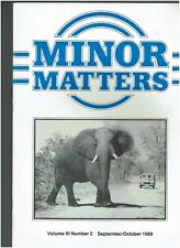 MINOR MATTERS SEPTEMBER/OCTOBER 1989 - MORRIS MINOR OWNERS CLUB 