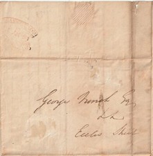 1815? LOCAL DUBLIN WRAPPER H/S 1 & RED P P OFFICE/date/ 6 O'CLOCK EVNg TIME MARK