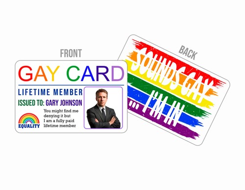 Personalised funny gay - fake, id
