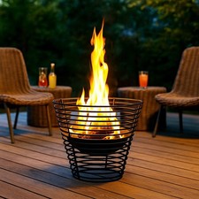 Fire pit black - fire, garden